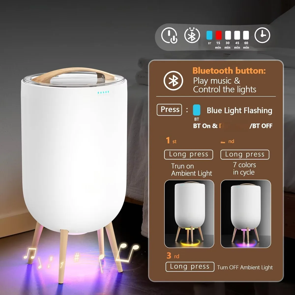 Luxury electric towel warmer bucket designed for hotel and home bathroom use with warm glow