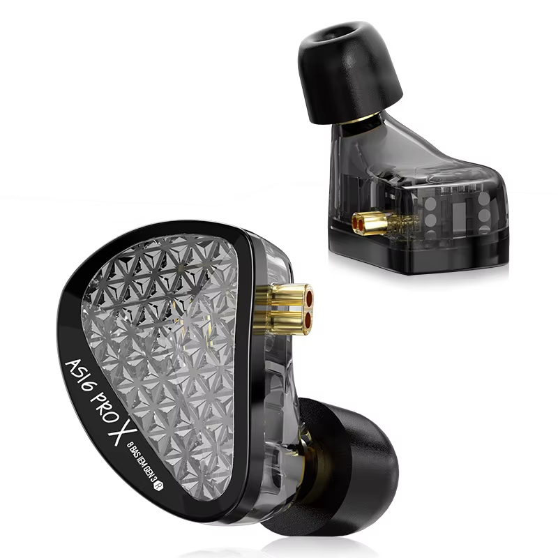 KZ AS16 PRO X in-ear headphones 8 balanced armature headphones three-channel acoustic duct structure HiFi headphones