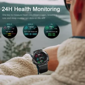 MEVADEN smartwatch men showing 1.39 inch HD display with fitness tracker interface
