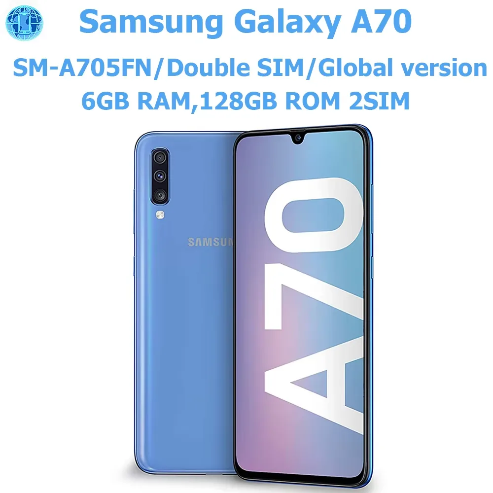 Samsung Galaxy A70 original unlock global version side profile view