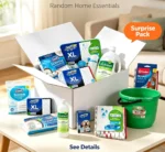 Household cleaning supplies blind box mystery gift showing random floor cleaning items