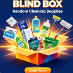Floor cleaning supplies showing mop refill wet and dry pads from mystery selection