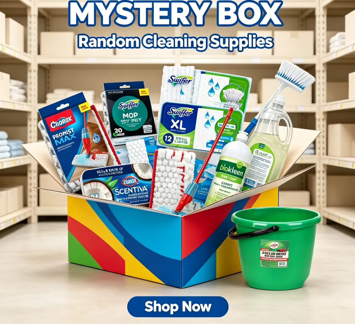 Floor cleaning mystery box showing microfiber mop refill side view from product range